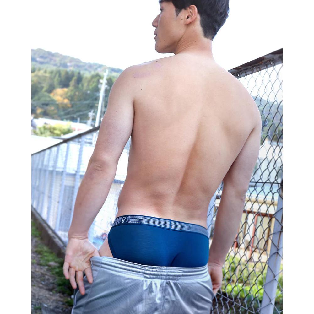 日本 UNDERSTAND 頂級莫代爾比基尼三角褲 高彈性運動比基尼內褲 431滄藍 U6412-細節圖5