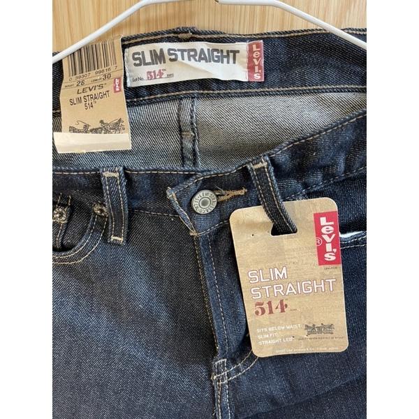 全新正品 Levi’s經典原色牛仔褲 復古刷色合身直筒牛仔褲 男版28腰-細節圖3