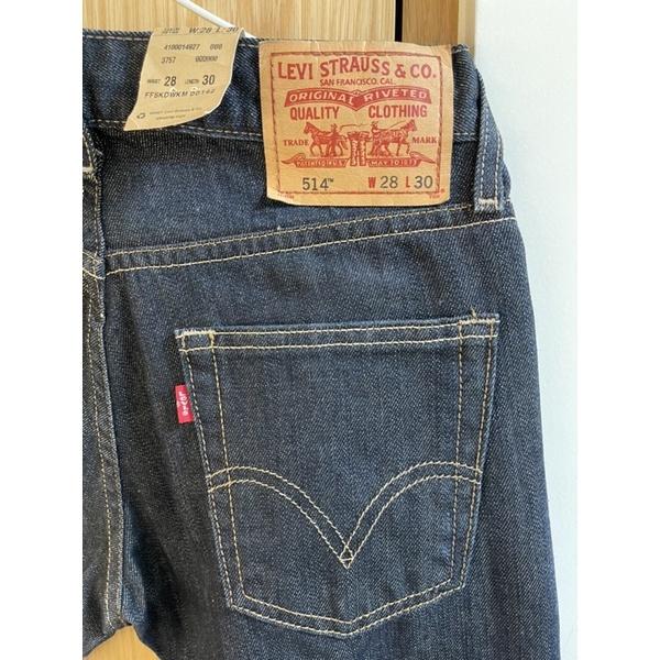 全新正品 Levi’s經典原色牛仔褲 復古刷色合身直筒牛仔褲 男版28腰-細節圖4
