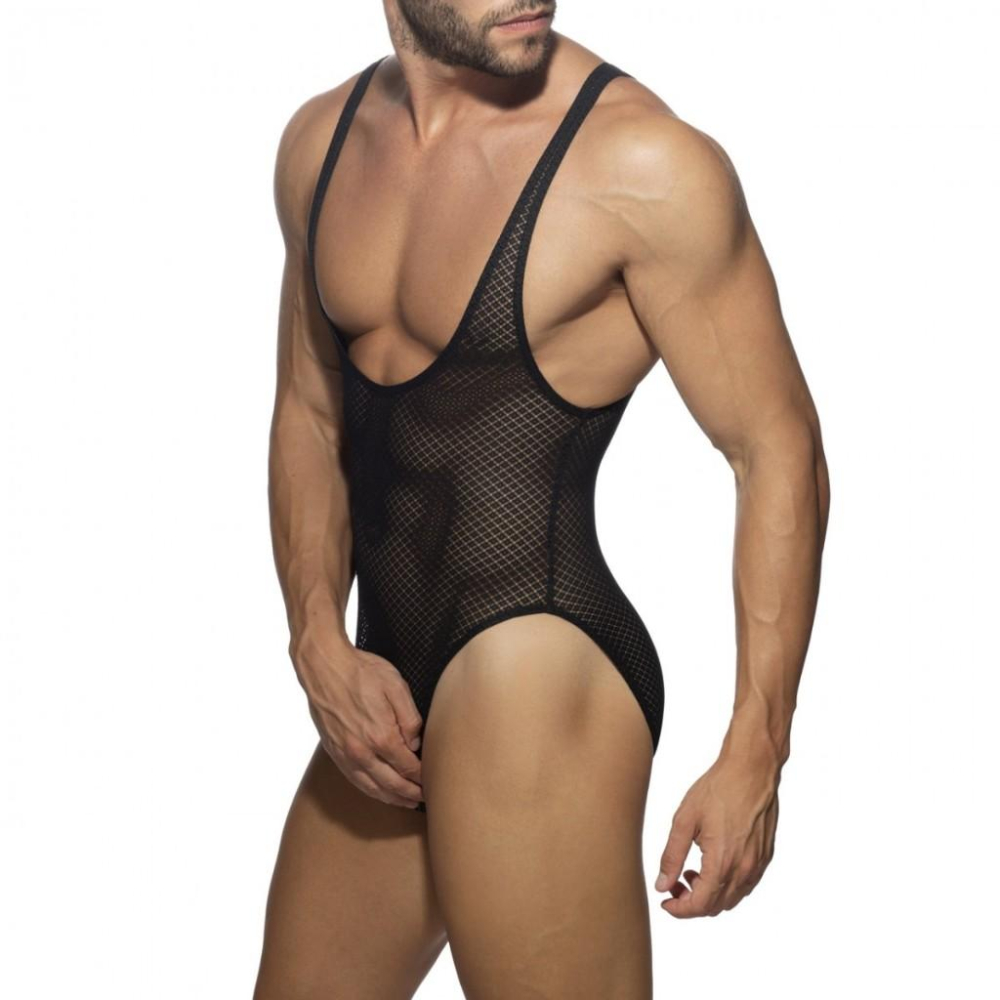 ADDICTED 夢幻鑽石蕾絲 透視 連身內衣 AD 合身內搭 塑身衣 薄透連體衣 透明內褲 連身衣 AD1113-細節圖5