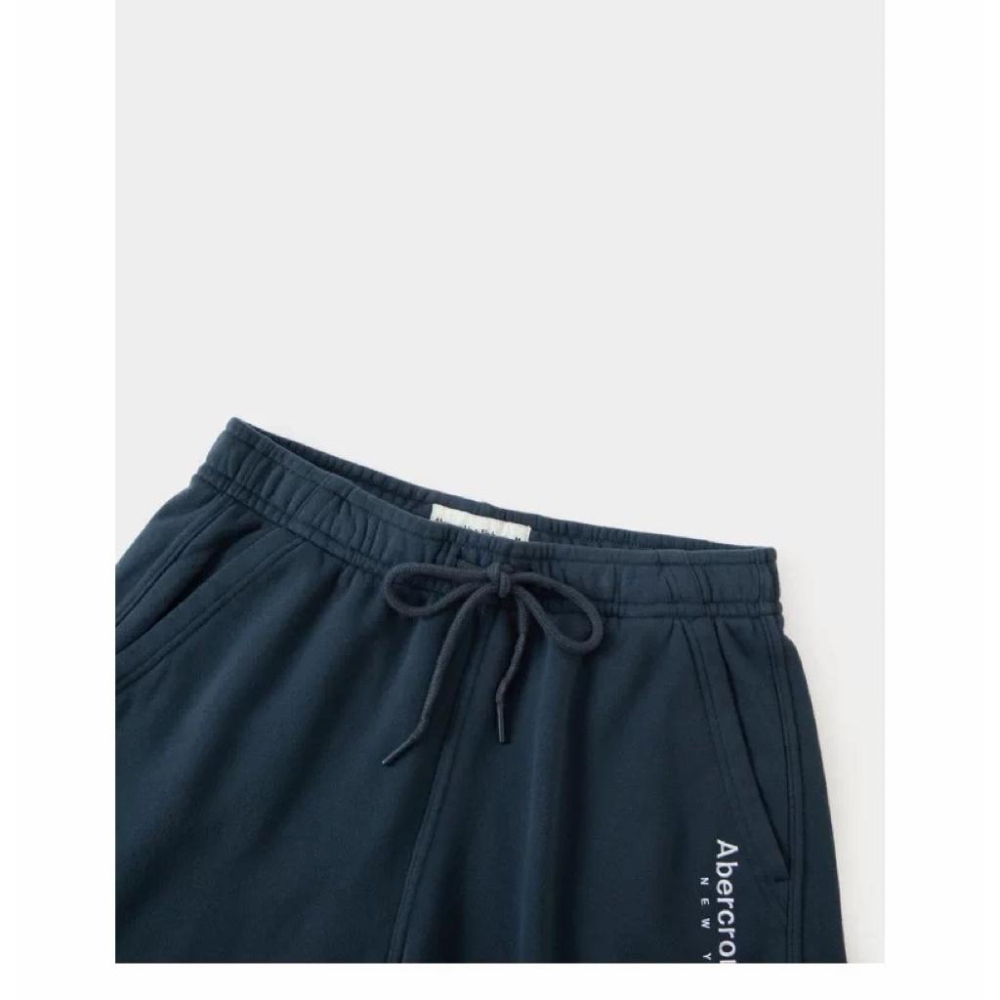 A&F 經典Logo 抓絨棉褲 高彈性柔軟面料 刷毛棉褲 休閒運動短褲 男版-細節圖2
