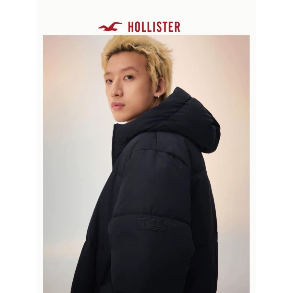Hollister 保暖禦寒棉服外套 連帽外套 簡單好看 男版-細節圖7