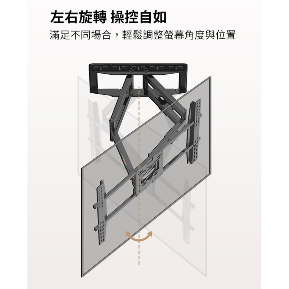 NB North Bayou 75-110吋液晶螢幕萬用旋壁架 壁掛架 電視架 大尺寸電視架 電視支架 SP5 現貨-細節圖8