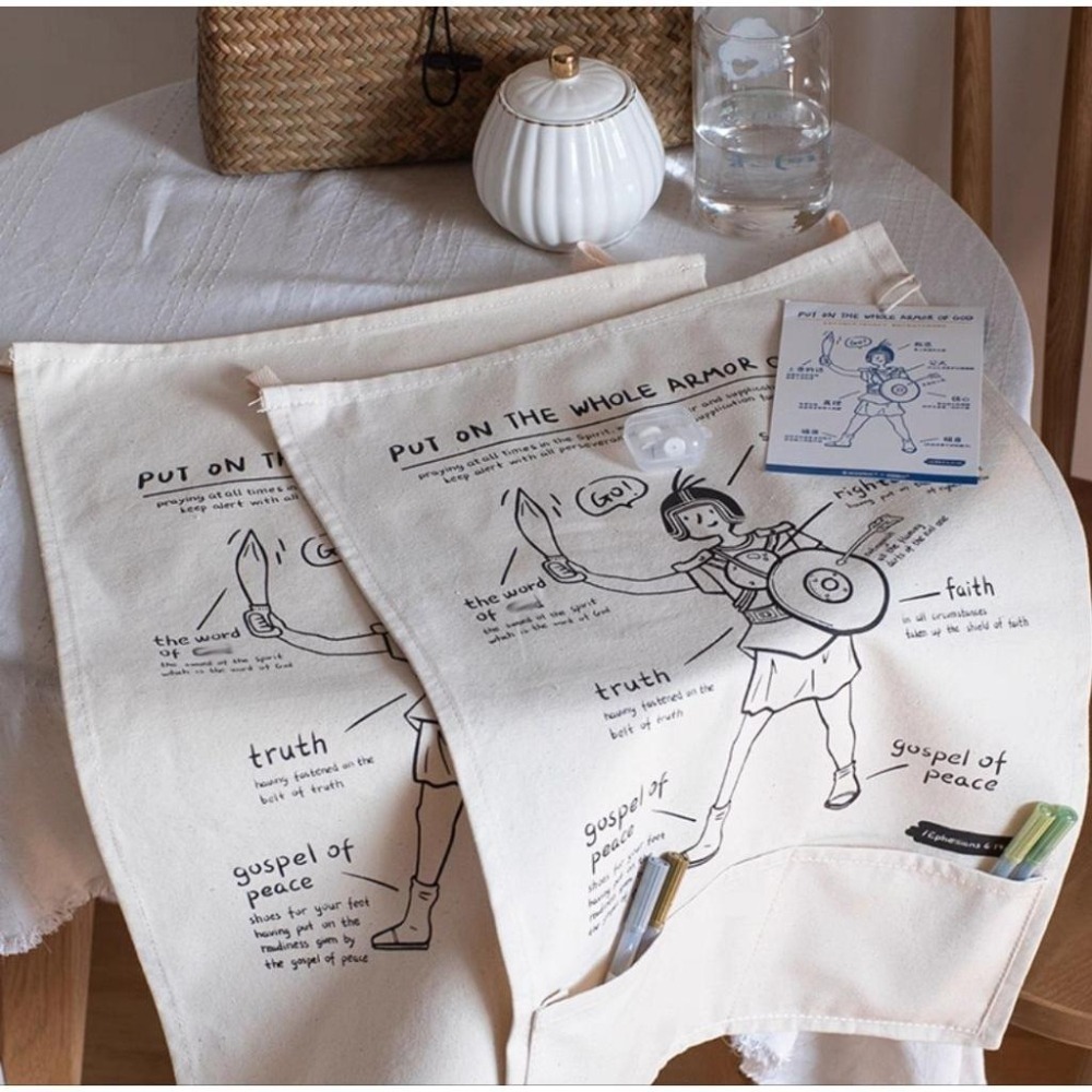 💫初心角落💫【全副軍裝掛布】聖經以弗所書佈置 收納掛布 基督教裝飾 牆面掛布 主日學必備-細節圖4