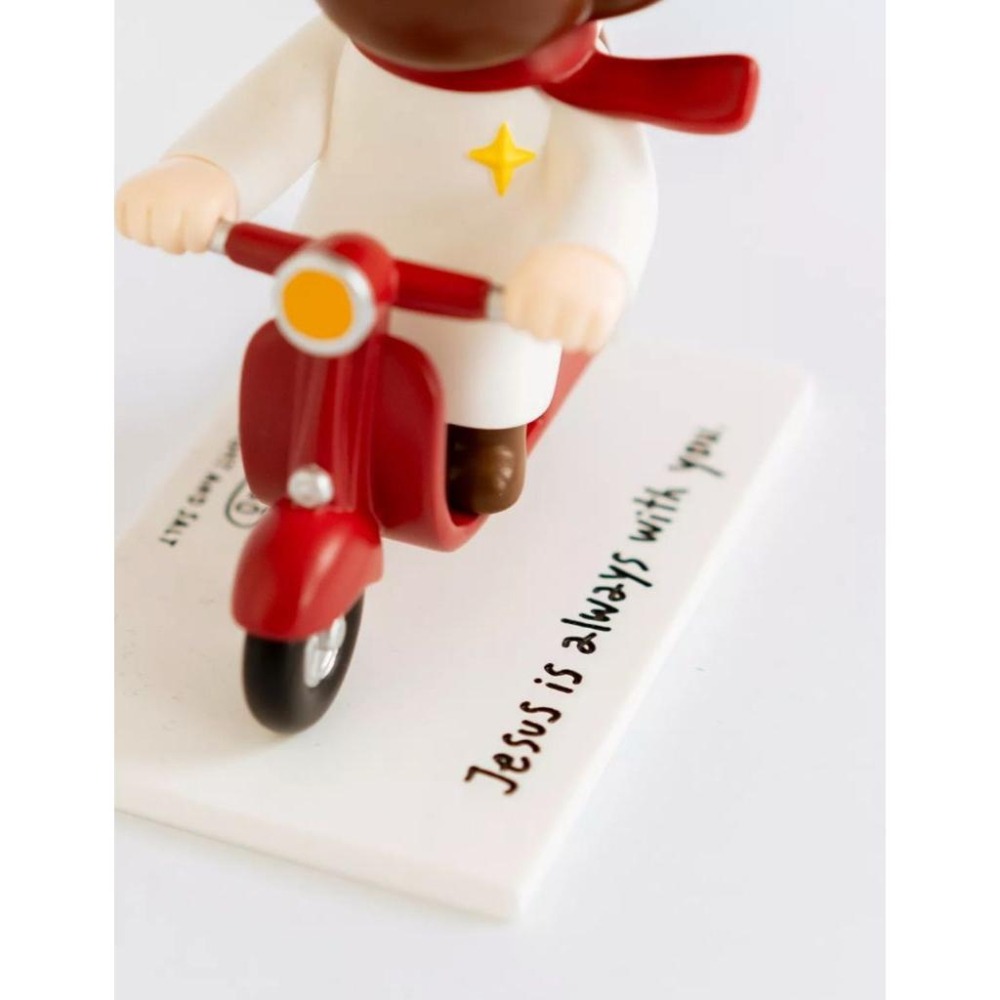 💫初心角落💫公仔 模型 一路有祢 耶穌與女孩 小摩托手辦 擺飾 受洗禮物 幸福小組-細節圖4