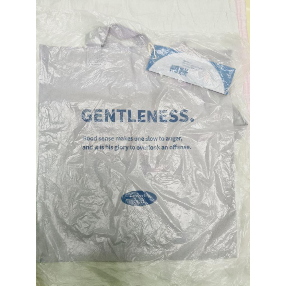 💫初心角落💫經文帆布袋 聖經環保袋 手提袋 肩背袋 信心 喜樂 忍耐 平安 溫柔 基督教禮物-細節圖7