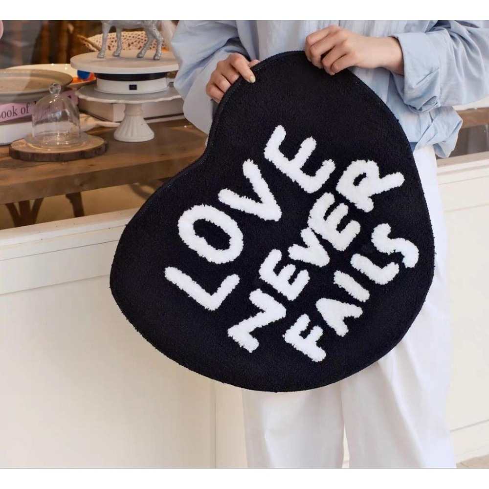 💫初心角落💫原創文字地墊 love never fails  基督教 幸福小組 受洗禮物-細節圖3