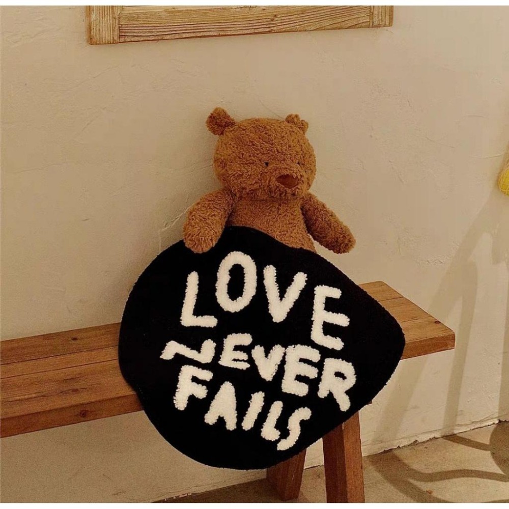 💫初心角落💫原創文字地墊 love never fails  基督教 幸福小組 受洗禮物-細節圖6
