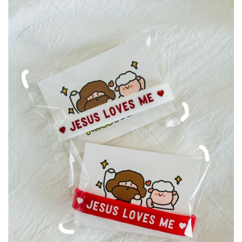 💫初心角落💫兒童手環 矽膠手環 美好祝福 上帝愛我 #基督教 #幸福小組 #福音商品-細節圖2