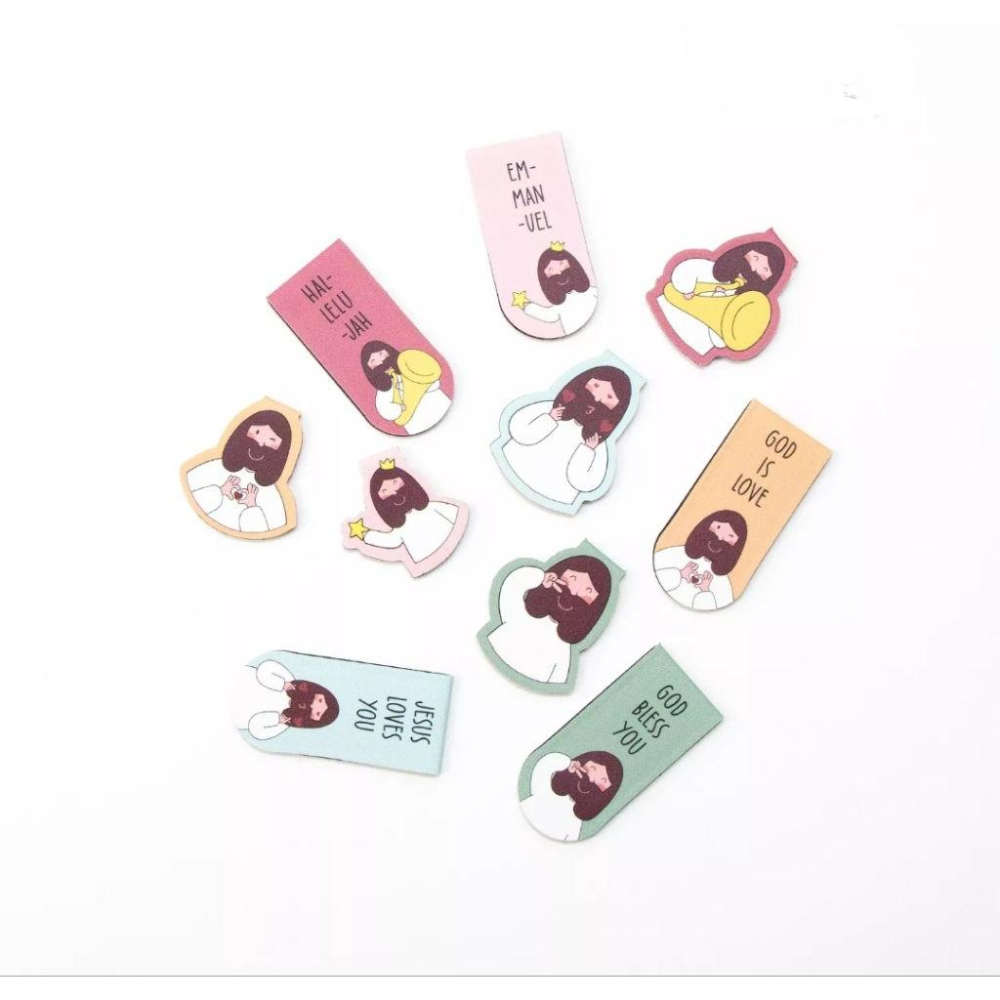 💫初心角落💫手繪磁性創意書籤 雙面 神就是愛 耶穌愛你 #幸福小組 #福音 #光鹽生活館-細節圖2