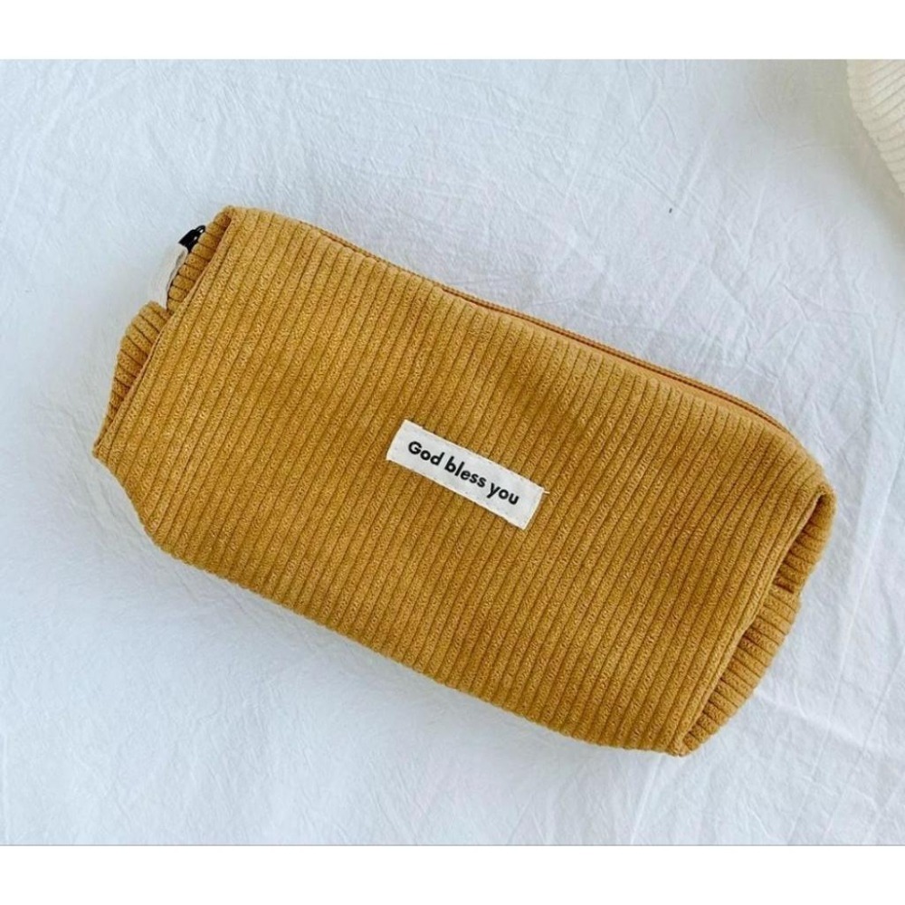 💫初心角落💫燈芯絨收納袋 筆袋 化妝包 簡約祝福文字 #光鹽生活館 #福音商品 #幸福小組-細節圖5