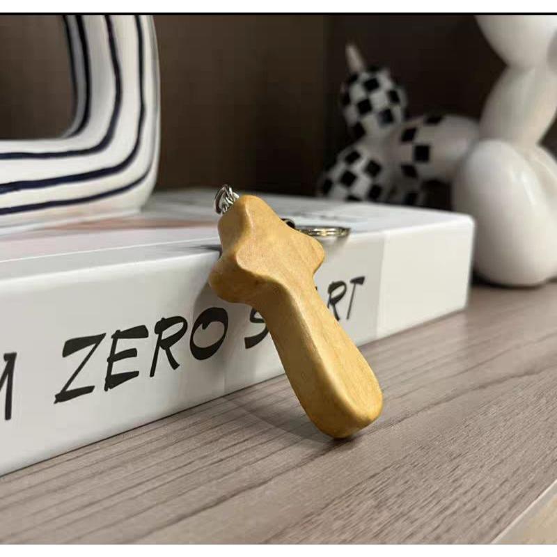 💫初心角落💫松木製作 十字架鑰匙圈 掛飾 手持 基督教 福音商品 幸福小組 受洗禮物-細節圖5