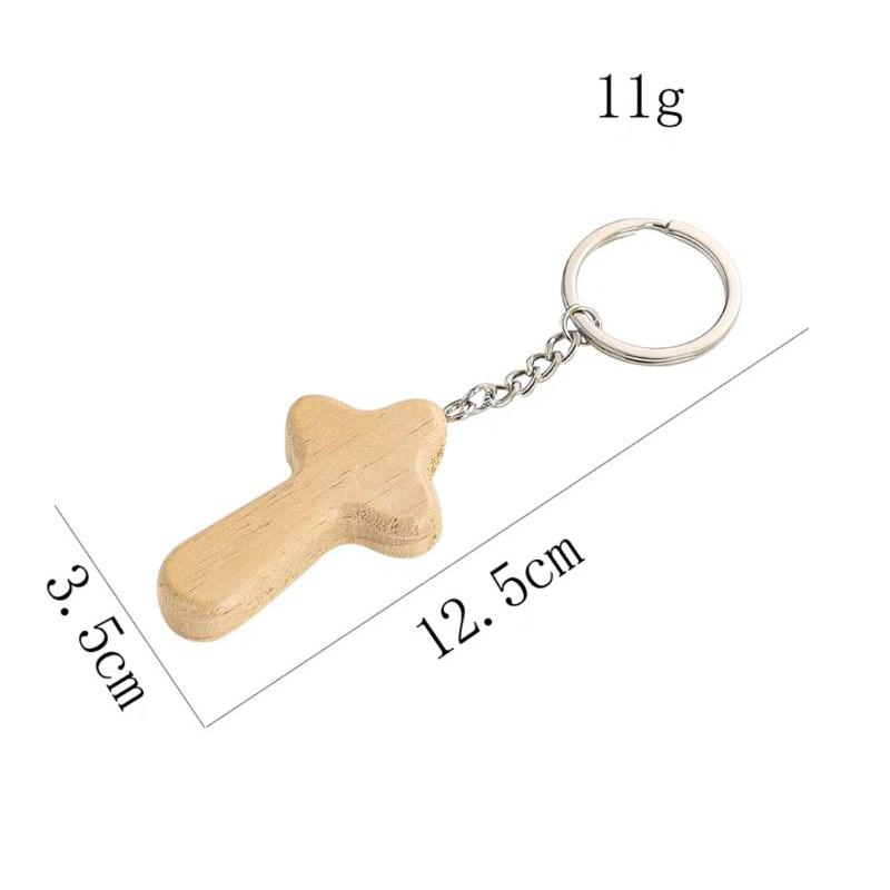 💫初心角落💫松木製作 十字架鑰匙圈 掛飾 手持 基督教 福音商品 幸福小組 受洗禮物-細節圖8