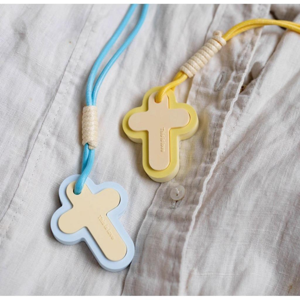 💫初心角落💫石膏香氛車掛 十字架香氛片 香氛掛飾 faithtime 受洗禮物 福音商品-細節圖3