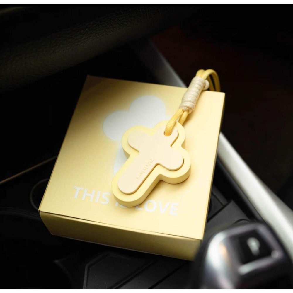 💫初心角落💫石膏香氛車掛 十字架香氛片 香氛掛飾 faithtime 受洗禮物 福音商品-細節圖4