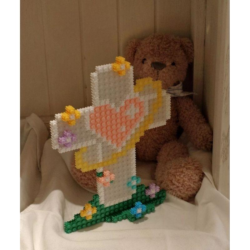 💫初心角落💫十字架 耶穌 神是愛 微型顆粒積木 光鹽生活館 福音商品 受洗禮物 幸福小組-細節圖2