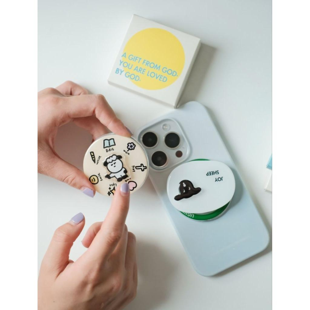 💫初心角落💫磁吸手機支架 氣囊手機支架  #基督教禮物 #受洗禮物 #光鹽生活館-細節圖2