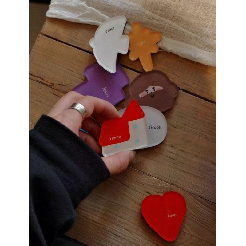 💫初心角落💫原創商品 插畫壓克力冰箱磁貼 耶穌愛你 光鹽生活館 幸福小組 受洗禮物 基督教 福音商品-細節圖4