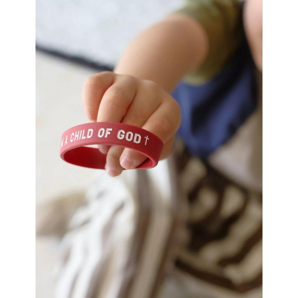 💫初心角落💫兒童手環 矽膠手環 美好文字祝福 我是上帝的孩子 #基督教 #福音禮物 #幸福小組-細節圖3