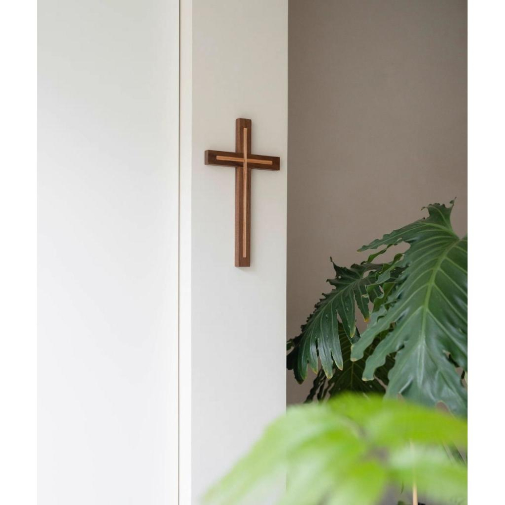 💫初心角落💫實木十字架壁掛 木質十字架 基督信仰擺設 受洗禮物 家居裝飾 福音禮物-細節圖4