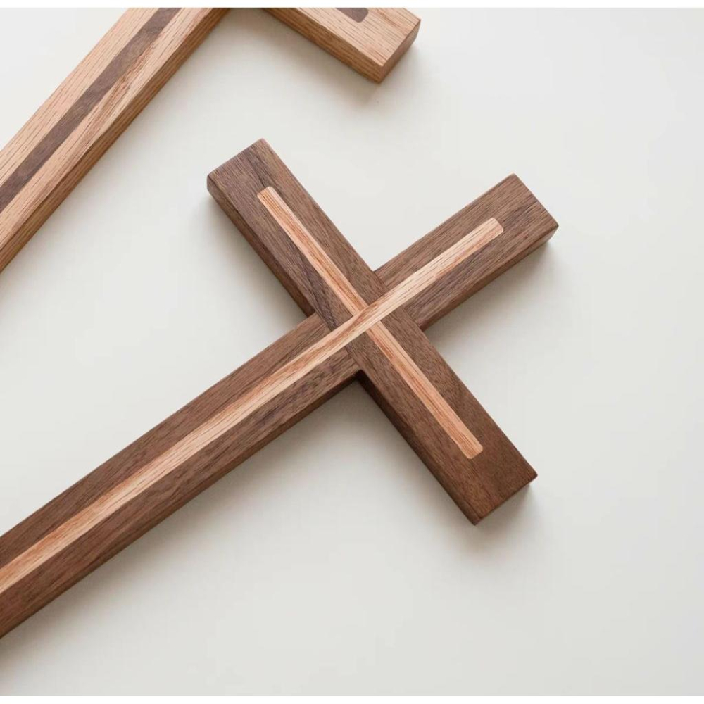 💫初心角落💫實木十字架壁掛 木質十字架 基督信仰擺設 受洗禮物 家居裝飾 福音禮物-細節圖8