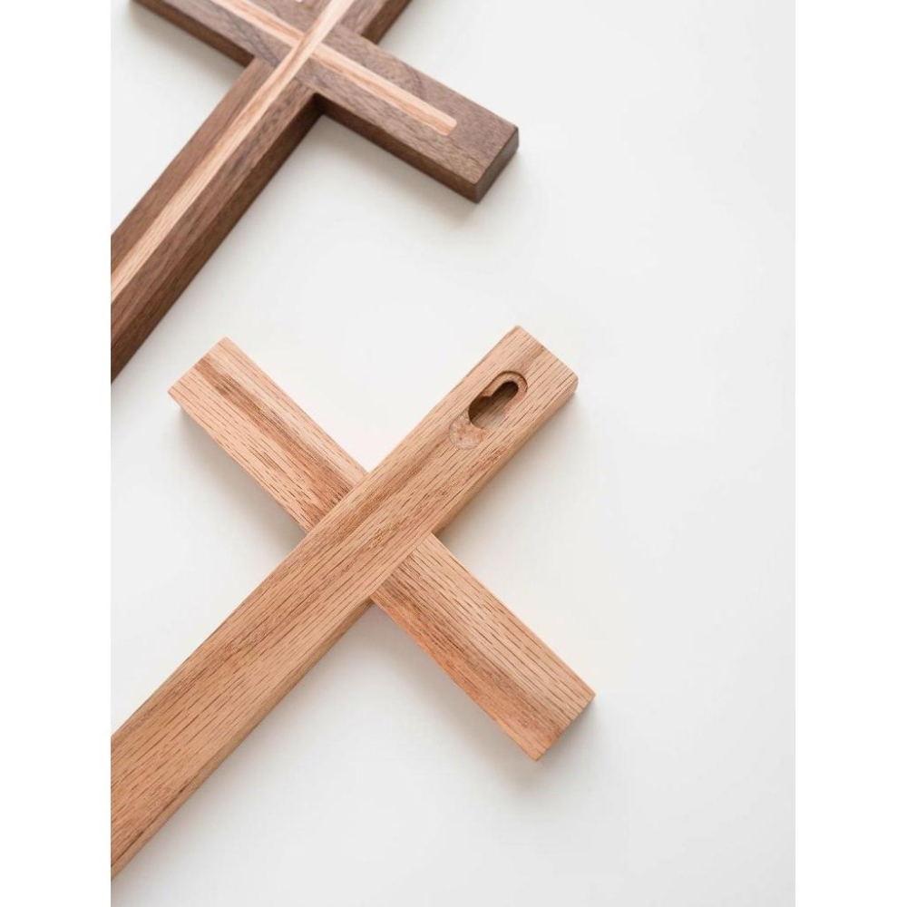 💫初心角落💫實木十字架壁掛 木質十字架 基督信仰擺設 受洗禮物 家居裝飾 福音禮物-細節圖9