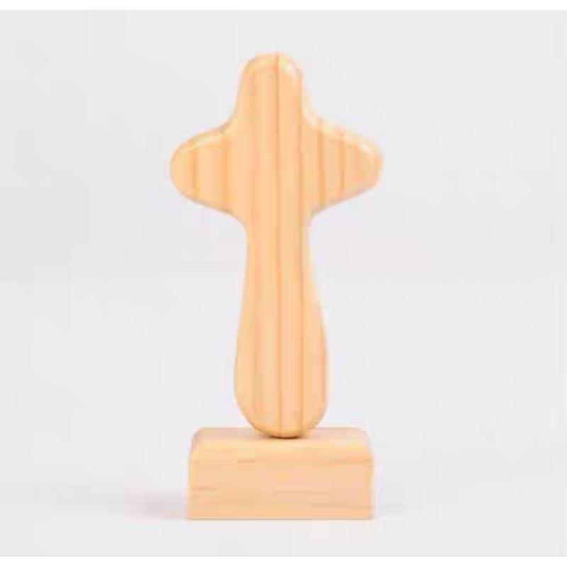 💫初心角落💫松木製作 十字架桌上擺飾 隨身攜帶 禱告適用 基督教  幸褔小組 受洗禮物 褔音商品-細節圖4