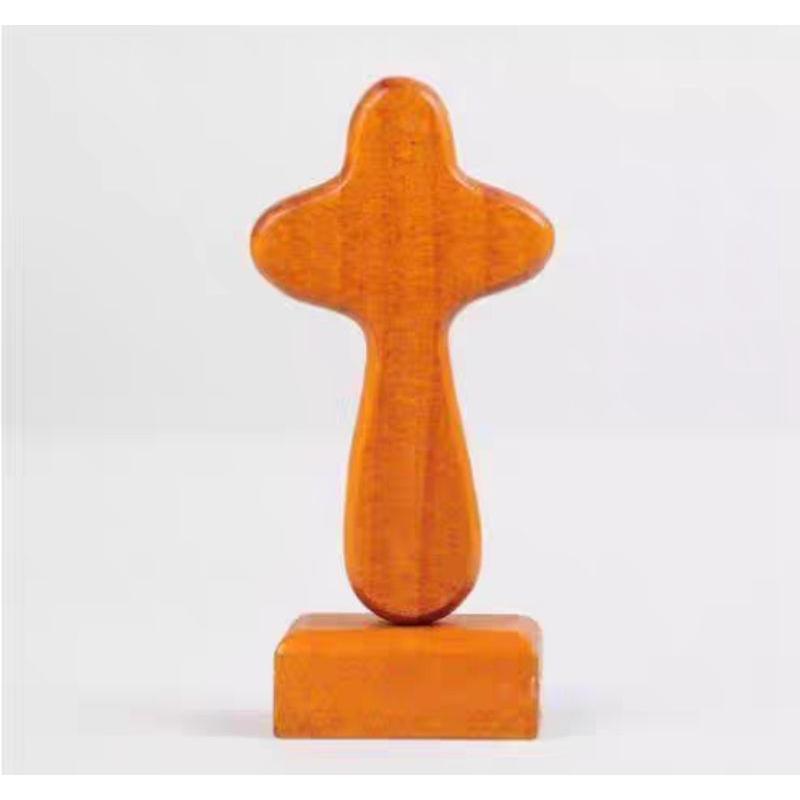 💫初心角落💫松木製作 十字架桌上擺飾 隨身攜帶 禱告適用 基督教  幸褔小組 受洗禮物 褔音商品-細節圖6