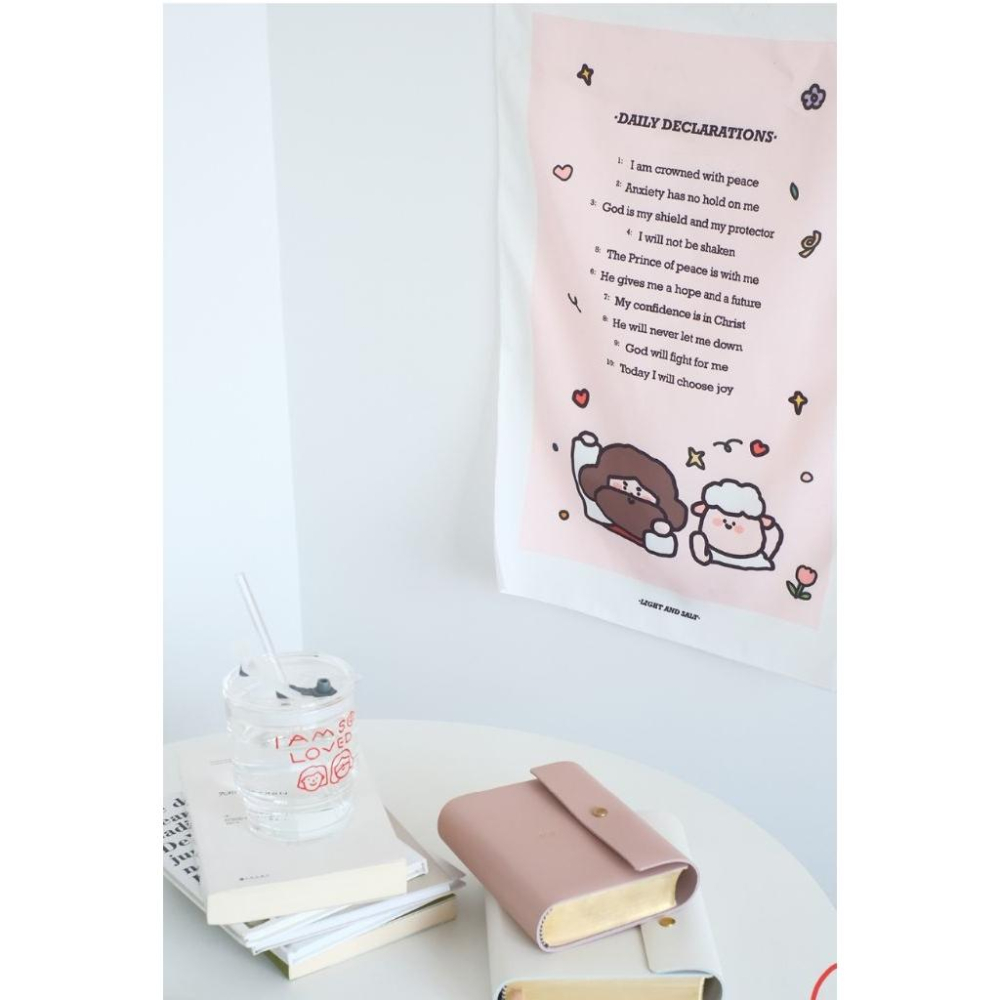 💫初心角落💫每日宣告 得勝的宣告 禱告的力量 英文版 牆壁掛布 受洗禮物 基督教禮物-細節圖3