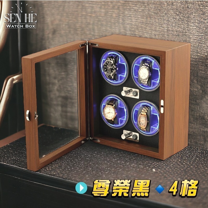 【SenHe森禾】木質上鍊盒 復古木紋錶盒 自動上鏈盒 自動搖錶盒 機械錶盒 自動錶盒 搖錶器-細節圖7