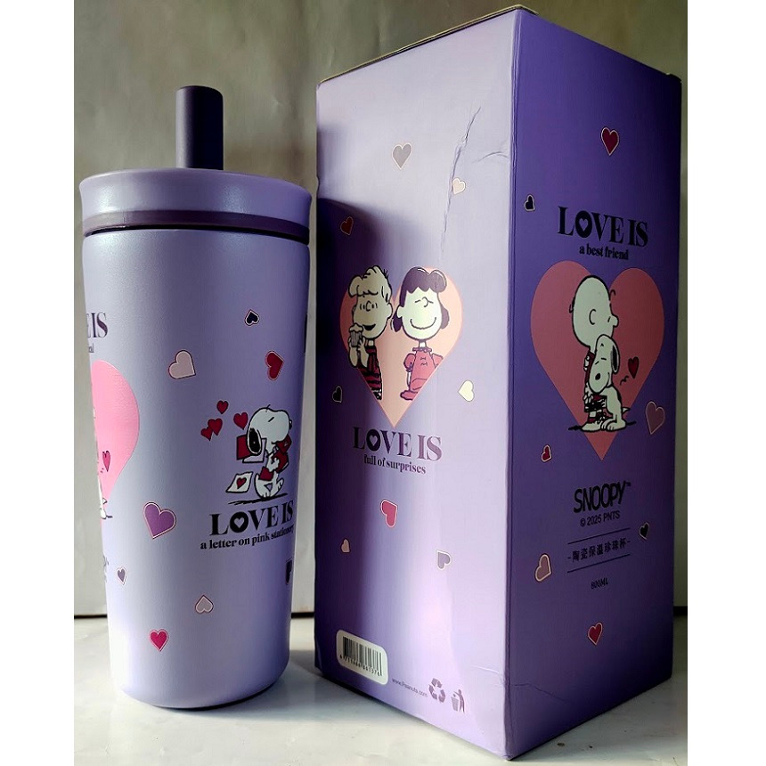 全新現貨~COTD SNOOPY聯名 陶瓷保溫珍珠杯(800ml)-細節圖5