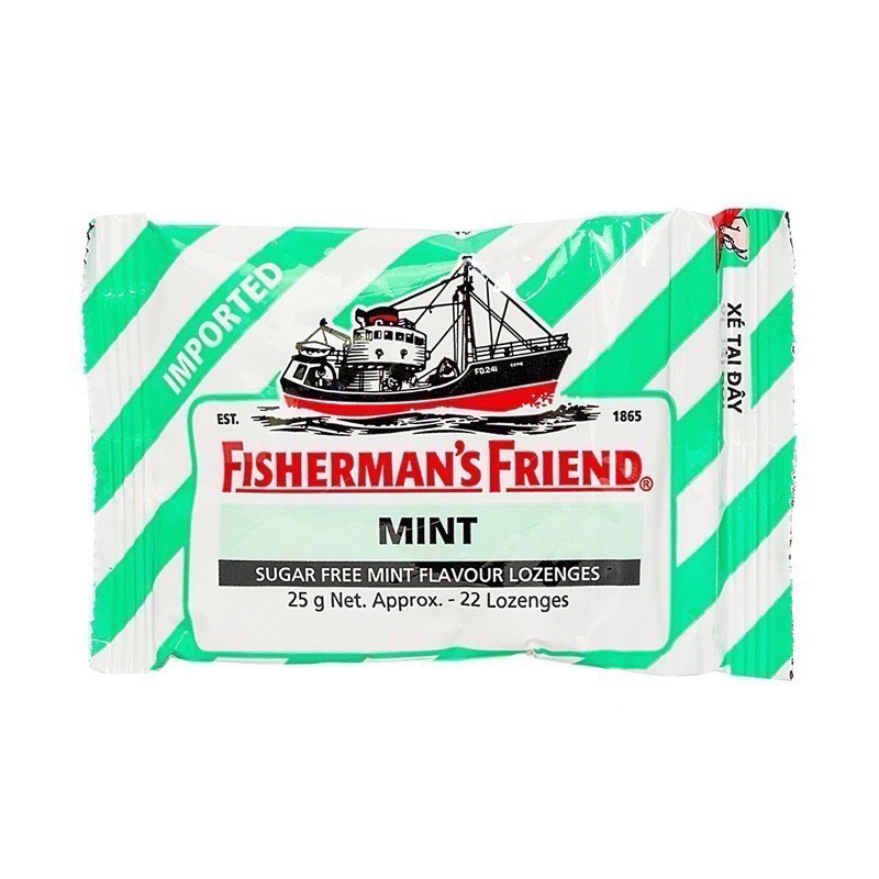 現貨｜🔥漁夫之寶 飛雪涼 老船長喉糖 Fisherman‘s Friend 口含片 潤喉糖 25g-規格圖1