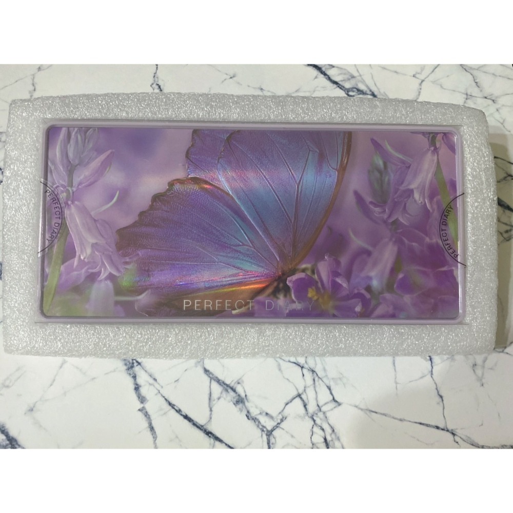 官方購入超美絕版 可驗證有購買證明截圖 全新未過期 完美日記|最仙的一盤 蝴蝶 仙紫盤 探險家12色眼影-細節圖4