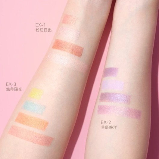 屈臣氏購入|限定款 凱婷KATE 全新 漾光星砂眼影盒 EX-2 這系列就這盤最美 粉質超好 D卡及寶雅群推爆-細節圖3