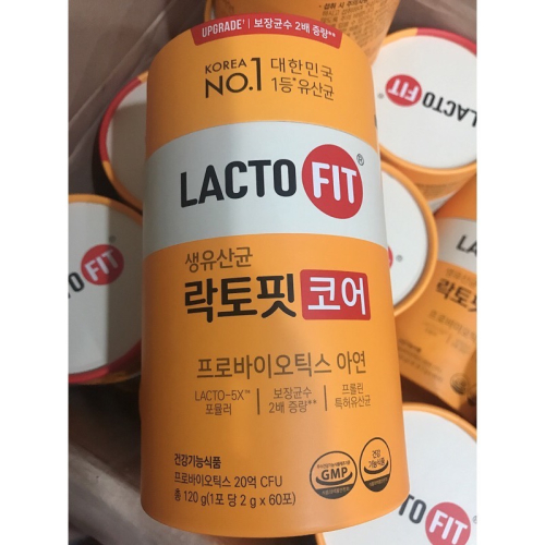 ￼現貨💎正品 韓國LACTO-FIT 코어 鐘根堂益生菌 5X橘色加強版 (2g*60包/罐) 有中標 全新期效 最新版