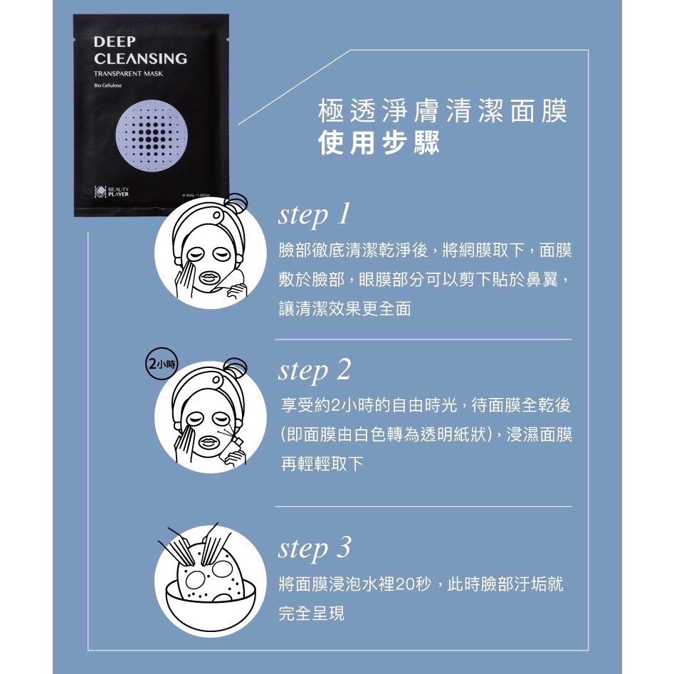 現貨 免運Beauty player】 正品公司貨 BP清潔面膜 極透淨膚清潔面膜 瞬亮緊緻清潔面膜 新肌喚能發光面膜-細節圖11