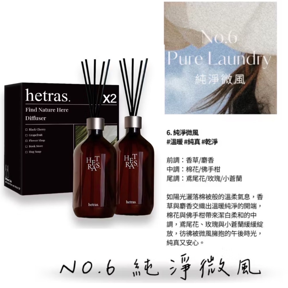 現貨 韓國🇰🇷【hetras】首席調香師擴香兩入組 （500ml*2）擴香瓶 香氛 室內芳香 韓系擴香 質感擴香瓶-規格圖10