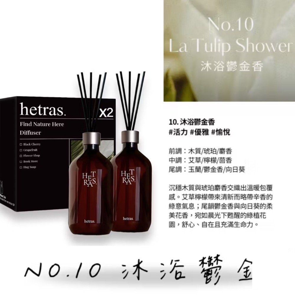 現貨 韓國🇰🇷【hetras】首席調香師擴香兩入組 （500ml*2）擴香瓶 香氛 室內芳香 韓系擴香 質感擴香瓶-規格圖10