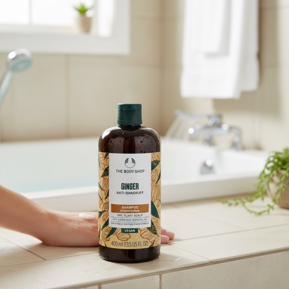 ￼現貨寄出🔥 最低價 最新版 The Body Shop 生薑洗髮精 薑根鏗活調理洗髮精 400ml 洗髮精-細節圖3
