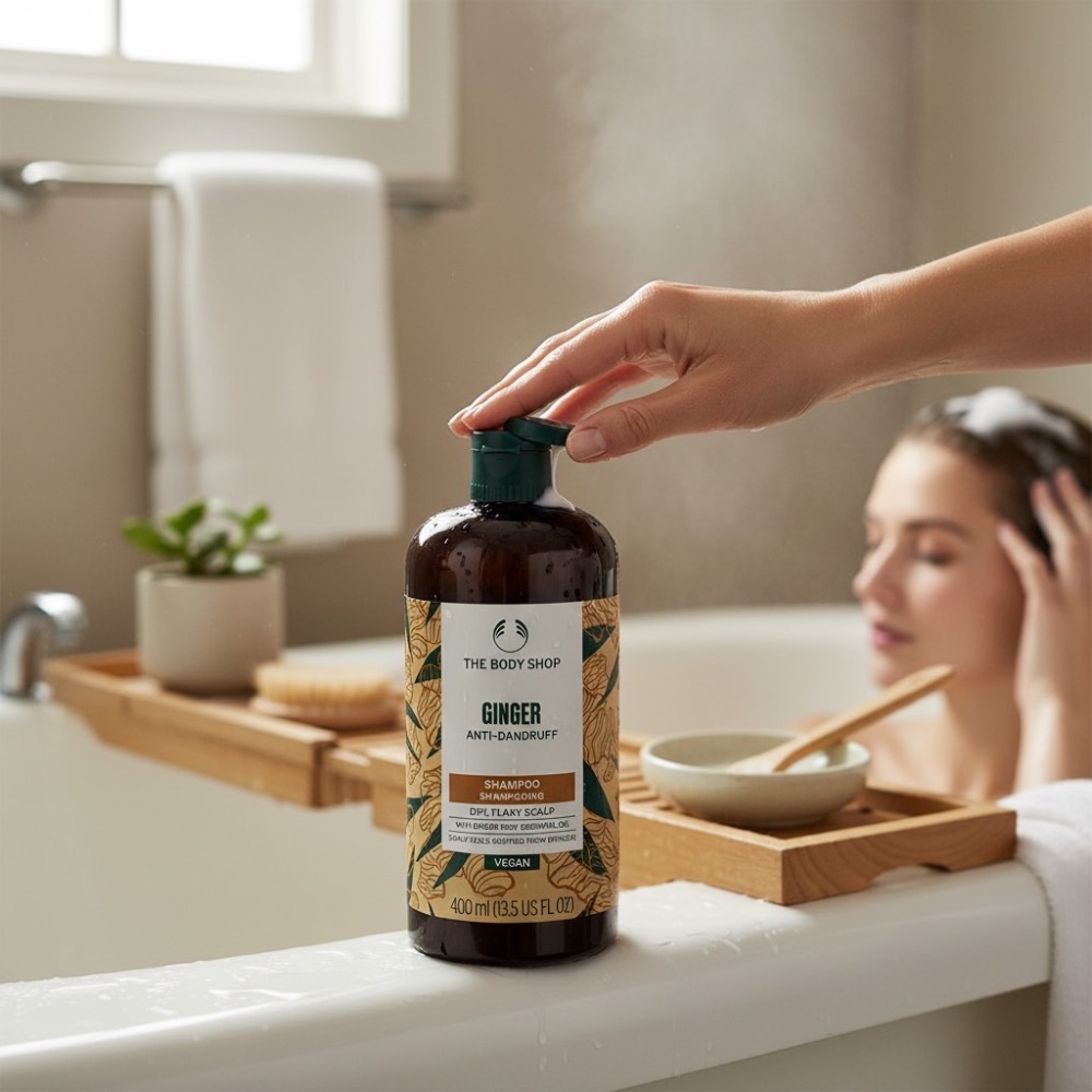 ￼現貨寄出🔥 最低價 最新版 The Body Shop 生薑洗髮精 薑根鏗活調理洗髮精 400ml 洗髮精-細節圖4