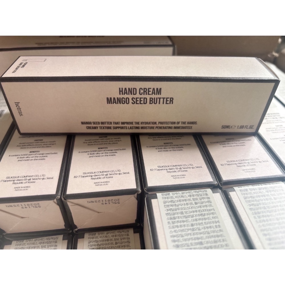 現貨 正品 韓國 hetras.芒果籽奶油香氛護手霜50ml ｜奶油果香 水潤不黏膩（全新期效）-細節圖3