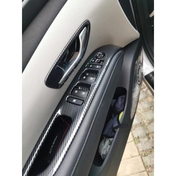 TUCSON L 碳纖紋 左中控飾框 後出風口飾板 內門碗飾框 碳纖維 內把手 裝飾框 內門拉手 內拉手 內門碗-細節圖7