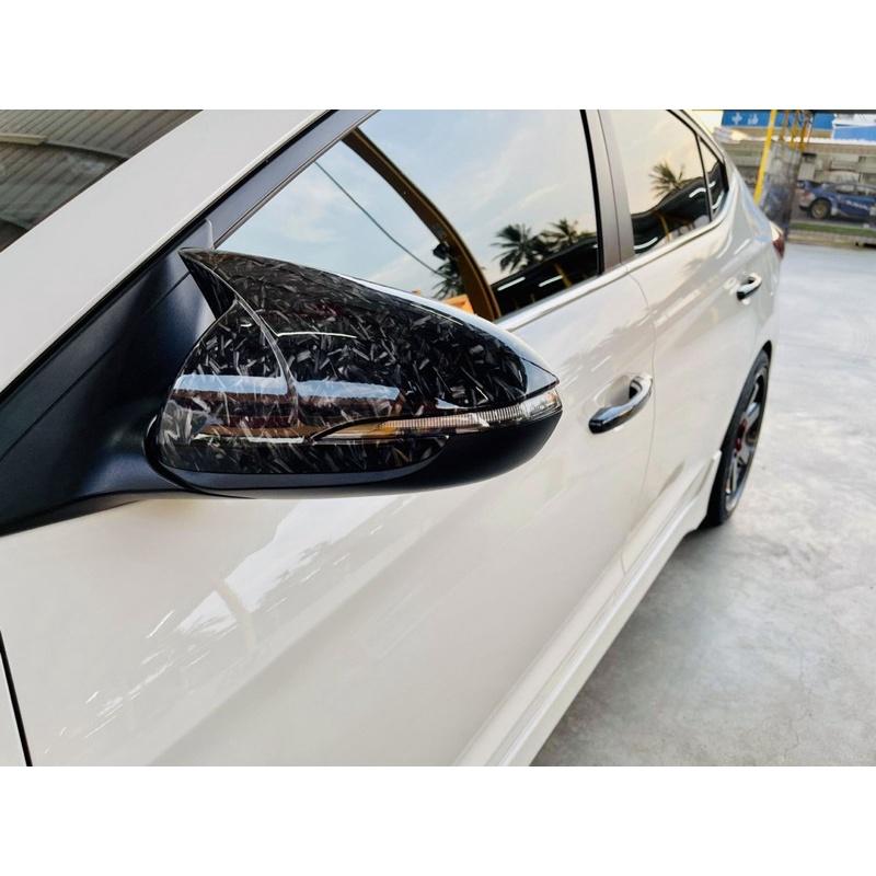 現代 HYUNDAI 新elantra 6代 6.5代 後視鏡蓋  牛角後視鏡蓋 後視鏡罩 牛角倒車鏡 改裝 鍛造碳纖維-細節圖4