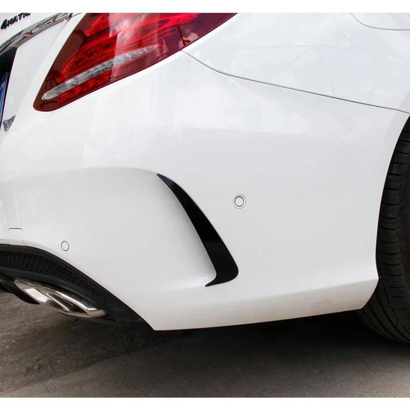 賓士 Benz W205 C300 後風刀 後包 出風口 尾風刀 碳纖維 AMG 運動版 後下巴擾流 四門車 碳纖維-細節圖4