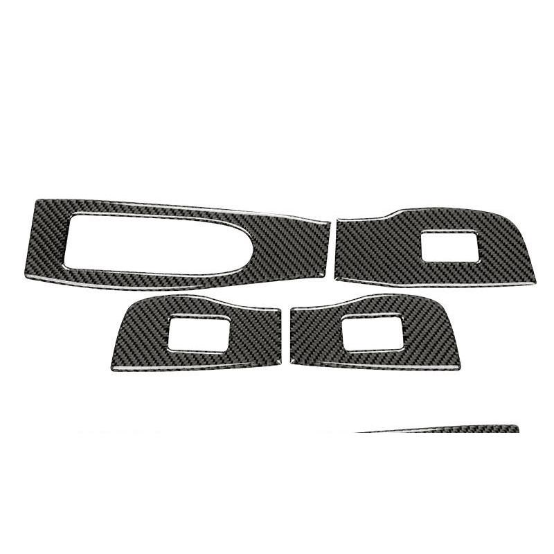 MAZDA 3 四代 4代 碳纖維 前水杯貼片 中船水杯框 水杯架 保護殼 卡夢非貼膜 馬自達 馬3 升降開關 玻璃開關-細節圖3