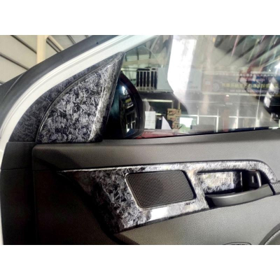 -Elantra SPORT 鍛造碳車門前三角裝飾框領動專用車窗內三角電鍍亮片貼內飾改裝 SUPER ELANTRA