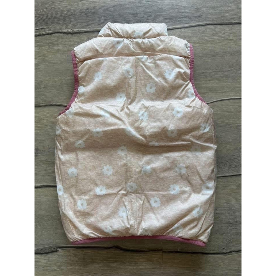 麗嬰房6號120cm雙面穿羽絨背心（粉）-細節圖4