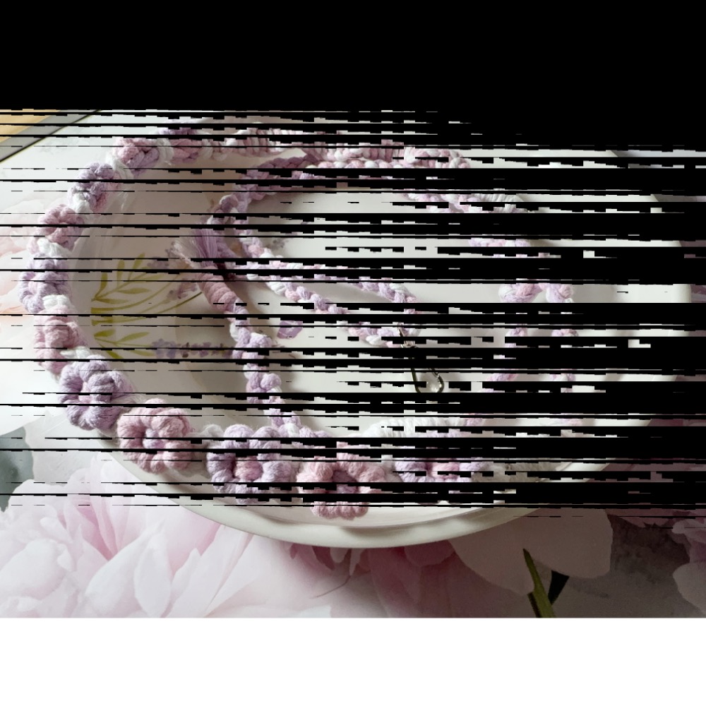 糖果淇～雙花綠粉不規則手機長背帶～可調節-細節圖7