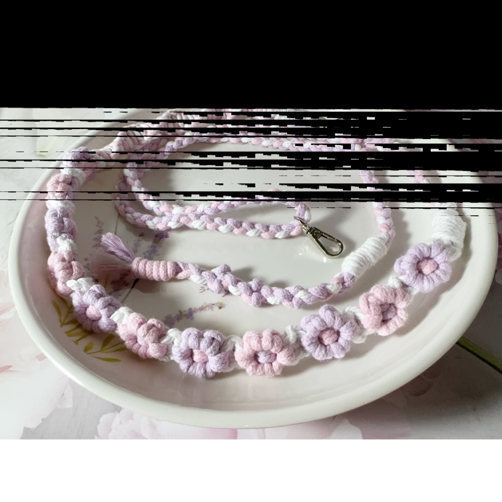 糖果淇～雙花綠粉不規則手機長背帶～可調節-細節圖9