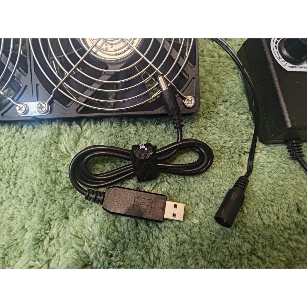 全新未使用 臺灣現貨12CM 靜音二風扇+調速器 新升級5680轉 暴風套裝110V-220V 散熱器 全通路轉速最高-細節圖3